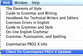 Grammarian update check